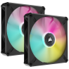 VENTILATOR Corsair, pt carcasa PC, 140 mm, 1600 rpm, LED RGB, 2 ventilatoare, "CO-9050115-WW"