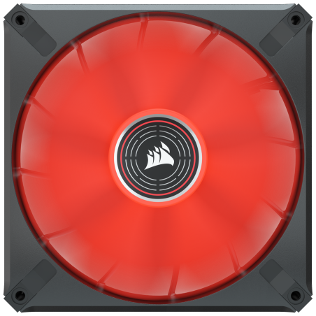 VENTILATOR Corsair, pt carcasa PC, 140 mm, 1600 rpm, LED rosu, 1 ventilator, "CO-9050123-WW"