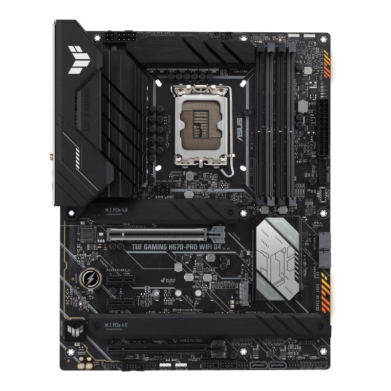 PLACA de BAZA Asus "TUF GAM H670-PRO WIFI D4", skt LGA 1700, ATX, Intel H710, 4 x DDR4, max. 128 GB, 4 x SATA, 4 x M.2, 7.1, "TU