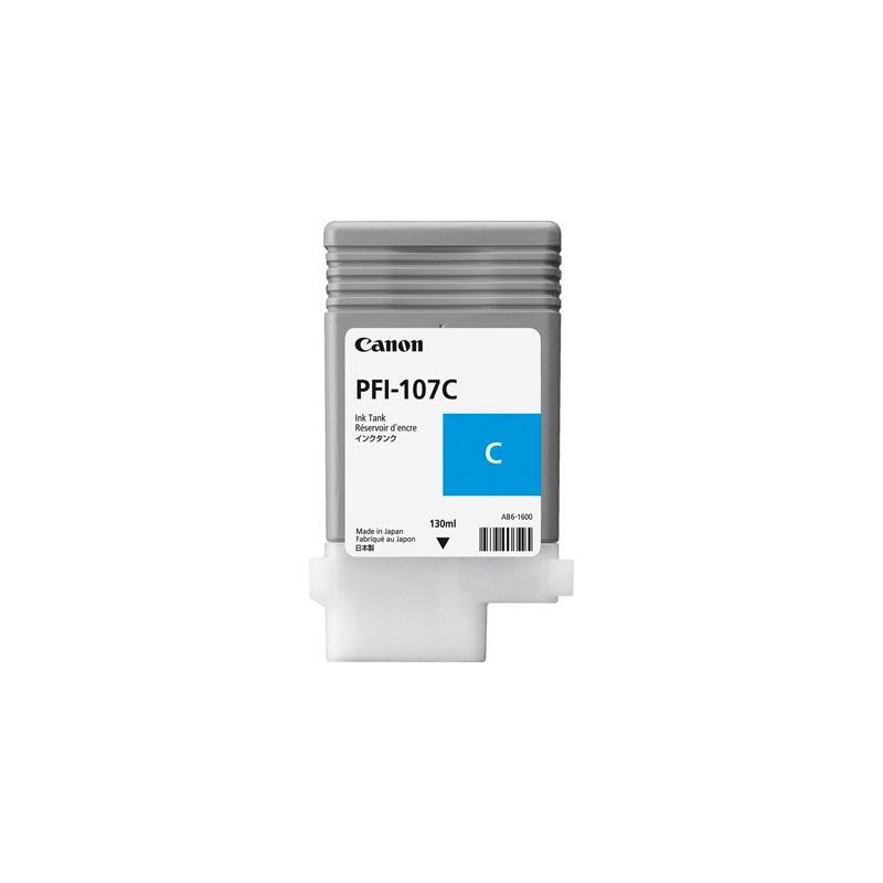 Cartus Cerneala Original Canon Cyan, PFI-107C, pentru IPF 670|680|685|770|780|785, , (timbru verde 0.15 lei),NOPP, "CF6706B001AA