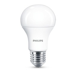 BEC LED Philips, soclu E27, putere 11W, forma clasic, lumina alb calda, alimentare 220 - 240 V, "000008718699769703" (timbru ver