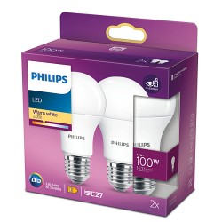 BEC LED Philips, soclu E27, putere 13W, forma clasic, lumina alb calda, alimentare 220 - 240 V, "000008718699770228" (timbru ver
