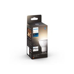 BEC smart LED Philips, soclu GU10, putere 5.2W, forma plat, lumina alb calda, alb rece, alimentare 220 - 240 V, "000008719514340