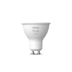 BEC smart LED Philips, soclu GU10, putere 5.2W, forma plat, lumina alb calda, alb rece, alimentare 220 - 240 V, "000008719514340