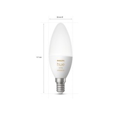 BEC smart LED Philips, soclu E14, putere 4W, forma lumanare, lumina alb calda, alb rece, alimentare 220 - 240 V, "00000871951435