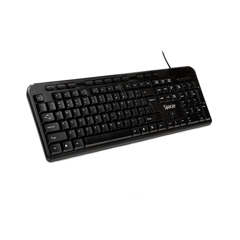 TASTATURA SPACER USB, multimedia, 104 taste + 11 taste multimedia, anti-spill, black, "SPKB-169" 45504123   (timbru verde 0.8 le