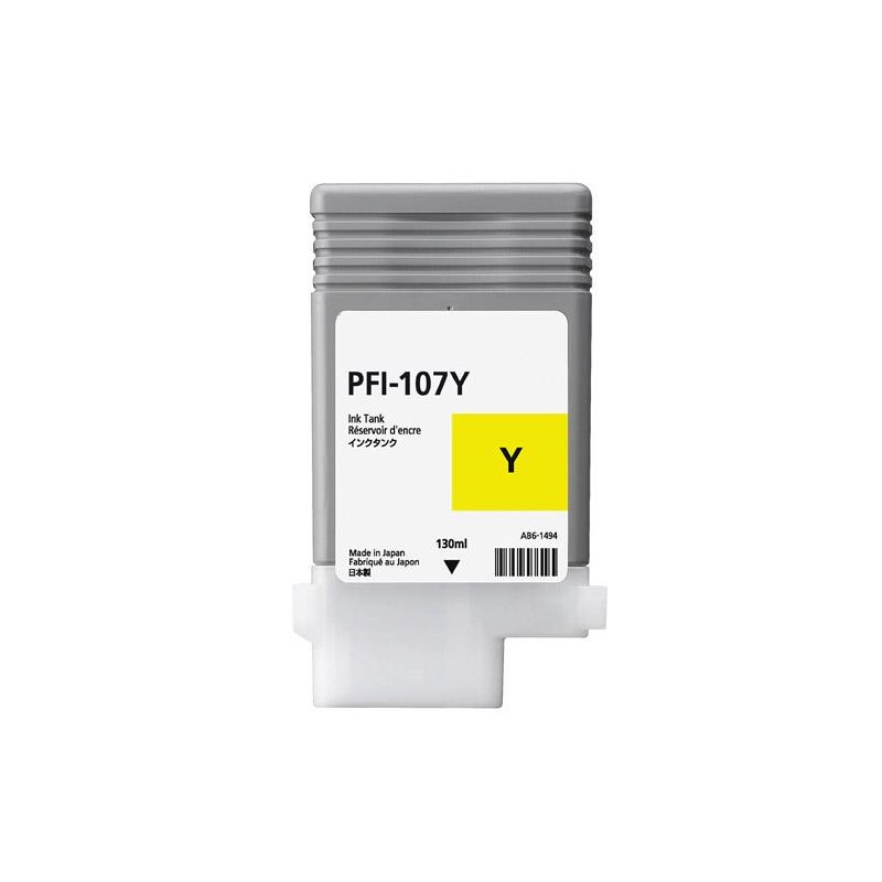 Cartus Cerneala Original Canon Yellow, PFI-107Y, pentru IPF 670|680|685|770|780|785, , (timbru verde 0.15 lei),NOPP, "CF6708B001