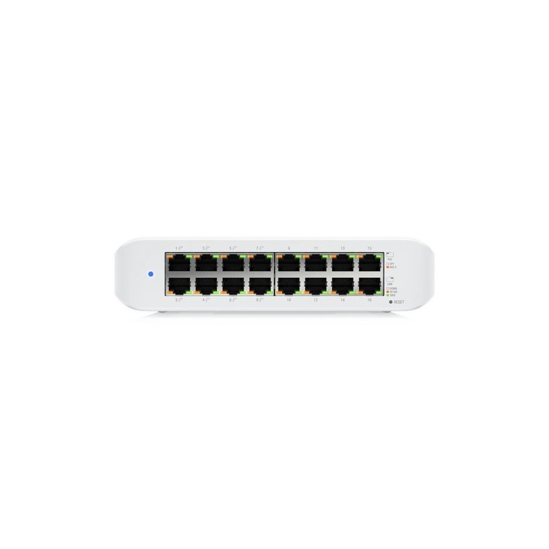 SWITCH. PoE Ubiquiti UniFi Desktop 16Port Gigabit Switch with PoE "USW-LITE-16-POE-EU" (timbru verde 2 lei)