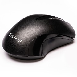 MOUSE  Spacer, PC sau NB, wireless, 2.4GHz, optic, 1200 dpi, butoane/scroll 3/1, , negru, "SPMO-W12" (timbru verde 0.18 lei)