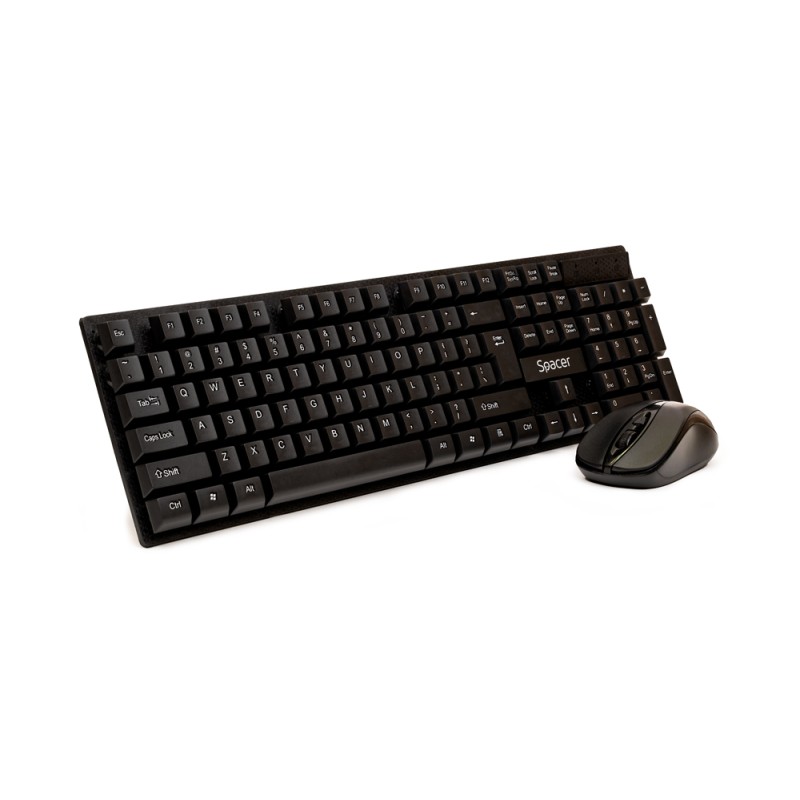 KIT wireless SPACER, tastatura wireless + mouse wireless, black, "SPDS-1100"   (timbru verde 0.8 lei)