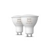 SET 2 becuri smart LED Philips, soclu GU10, putere 5W, forma spot, lumina multicolora, alimentare 220 - 240 V, "0000087195143400