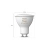 SET 2 becuri smart LED Philips, soclu GU10, putere 5W, forma spot, lumina multicolora, alimentare 220 - 240 V, "0000087195143400