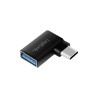 ADAPTOR LOGILINK, pt. smartphone, USB 3.2 Type-C (T) la USB 2.0 (M), USB-C 90 grade, pana la 5V / 3A 15W, negru, "AU0055" (timbr