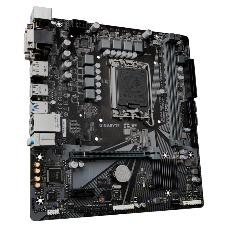 PLACA de BAZA Gigabyte "H610M S2H DDR4", skt LGA 1700, mATX, Intel H610, 2 x DDR4, max. 64 GB, 4 x SATA, 1 x M.2, 7.1, "H610M S2