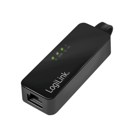 CABLU USB LOGILINK adaptor, USB 3.0 (T) la RJ45 (M), 14cm lungime totala, "UA0184A" (timbru verde 0.08 lei)
