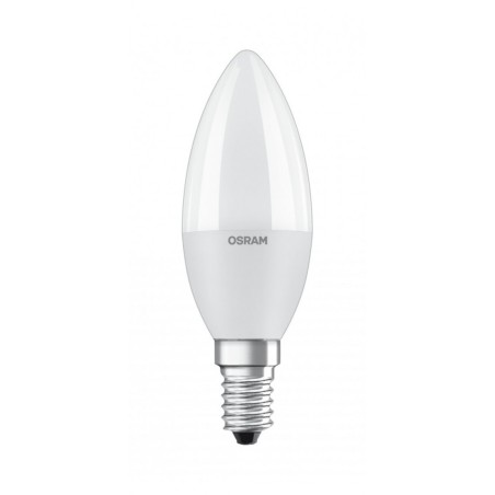 BEC LED Osram, soclu E14, putere 7W, forma lumanare, lumina alb calda, alimentare 220 - 240 V, "000004058075152915" (timbru verd