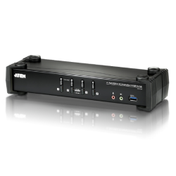 SWITCH KVMP ATEN 4-Port USB 3.0 4K DisplayPort, include cablurile "CS1924-AT-G" (timbru verde 0.18 lei)