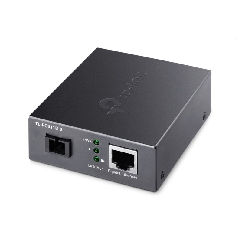 MEDIA CONVERTOR TP-LINK 1 x Gigabit RJ45 WDM Half-Duplex/Full-Duplex, SC single-mode fiber, 1× Gigabit SC Fiber Port, pana la 2k