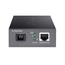 MEDIA CONVERTOR TP-LINK 1 x Gigabit RJ45 WDM Half-Duplex/Full-Duplex, SC single-mode fiber, 1× Gigabit SC Fiber Port, pana la 2k