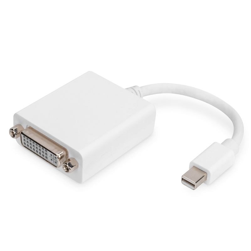 DIGITUS adaptor cable mini displayPort St - DVI-D Bu 24+5 "AK-340406-001-W"  (timbru verde 0.08 lei)
