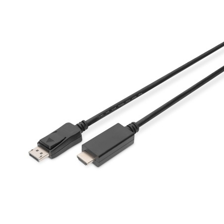 DIGITUS DisplayPort Adapter Cable DP - HDMI Type A St / St 1.0m w / War. DP 1.2 HDMI 2.0 4K / 60Hz CE black "AK-340303-010-S"  (