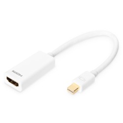 DIGITUS DisplayPort adapter cable mini DP - HDMI type A M/F 0.15m DP 1.1a compatible CE wh "AK-340404-001-W" (timbru verde 0.8 l