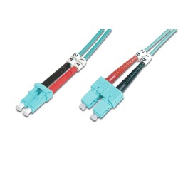 DIGITUS DK-2532-01/3 Fiber Optic Patch Cord LC/SC 1m duplex Multimode OM3 "DK-2532-01/3"  (timbru verde 0.08 lei)