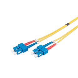 DIGITUS DK-2922-01 Fiber Optic Patch Cord SC/SC 1m duplex Singlemode OS2 "DK-2922-01" (timbru verde 0.08 lei)