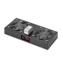 DIGITUS Roof cooling unit for wall mounting. SoHo wall mounting and unmounted cabinets 2 fans "DN-19 FAN-2-WM-T-SW" (timbru verd