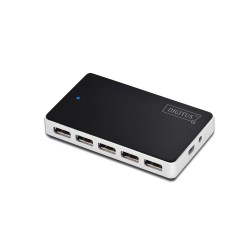 DIGITUS USB 2.0 10-Port Hub 10x USB A/F 1x USB mini incl. USB cable si power supply "DA-70229" (timbru verde 0.18 lei)