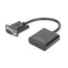 DIGITUS VGA to HDMI Converter + Audio 3.5mm Full HD 1080p cable type 15cm black "DA-70473" (timbru verde 0.8 lei)