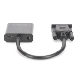 DIGITUS VGA to HDMI Converter + Audio 3.5mm Full HD 1080p cable type 15cm black "DA-70473" (timbru verde 0.8 lei)