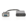 DIGITUS VGA to HDMI Converter + Audio 3.5mm Full HD 1080p cable type 15cm black "DA-70473" (timbru verde 0.8 lei)