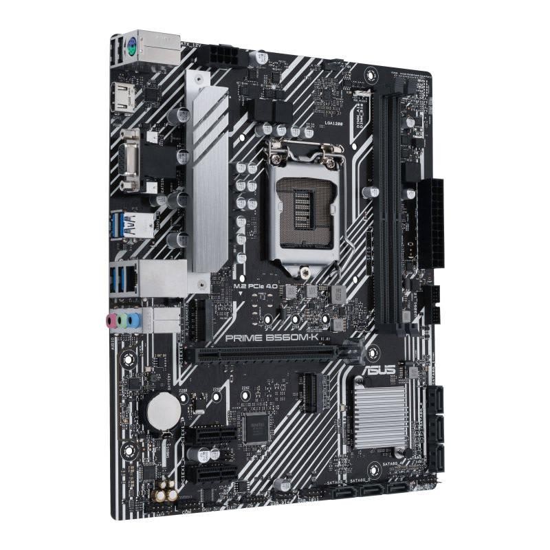 PLACA de BAZA Asus "PRIME B560M-K", skt LGA 1200, mATX, Intel B560, 2 x DDR4, max. 64 GB, 6 x SATA, 2 x M.2, 7.1, "PRIME B560M-K