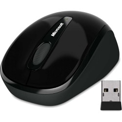 MOUSE MICROSOFT, "Mobile 3500", PC sau NB, wireless, 2.4GHz, optic, 1000 dpi, butoane/scroll 3/1, , negru, "GMF-00042" (timbru v