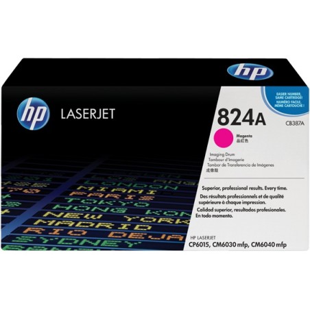 Drum Unit Original HP Magenta, nr.824A, pentru Color LaserJet CM6030|CM6040|CP6015, 35K, (timbru verde 0.8 lei), "CB387A"
