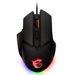 MSI Clutch GM20 ELITE Right handed Optical GAMING Mouse Max DPI 6400 Adjustable Weight system RGB lighting with the ability, "CL