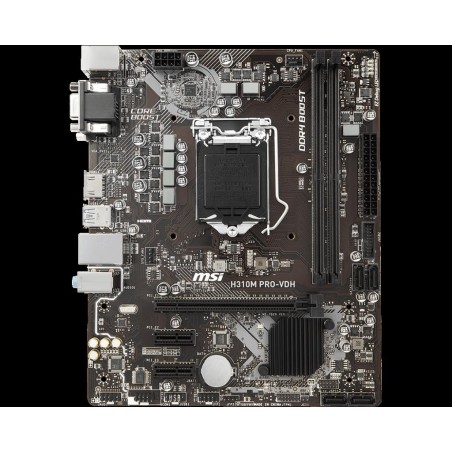 PLACA de BAZA MSI "H310M PRO-VDH", skt LGA 1151, mATX, Intel H310, 2 x DDR4, max. 32 GB, 4 x SATA, nu x M.2, 7.1, "H310M PRO-VDH