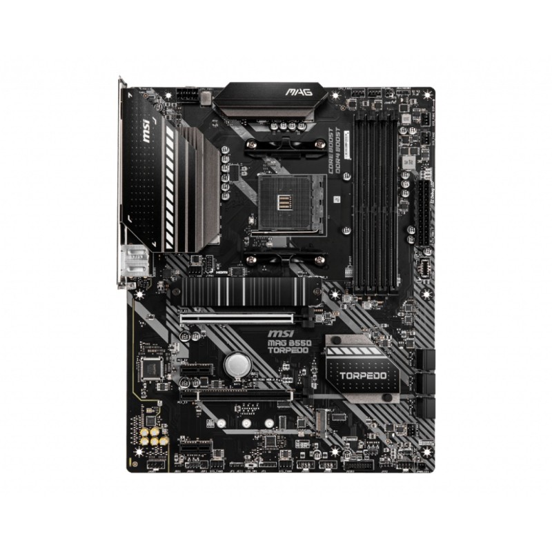 PLACA de BAZA MSI "MAG B550 TORPEDO", skt AM4, ATX, AMD B550, 4 x DDR4, max. 128 GB, 6 x SATA, 2 x M.2, 7.1, "MAG B550 TORPEDO"