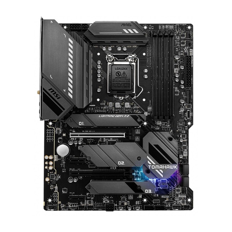 PLACA de BAZA MSI "MAG Z590 TOMAHAWK WIFI", skt LGA 1200, ATX, Intel Z590, 4 x DDR4, max. 128 GB, 6 x SATA, 3 x M.2, 7.1, "MAG Z
