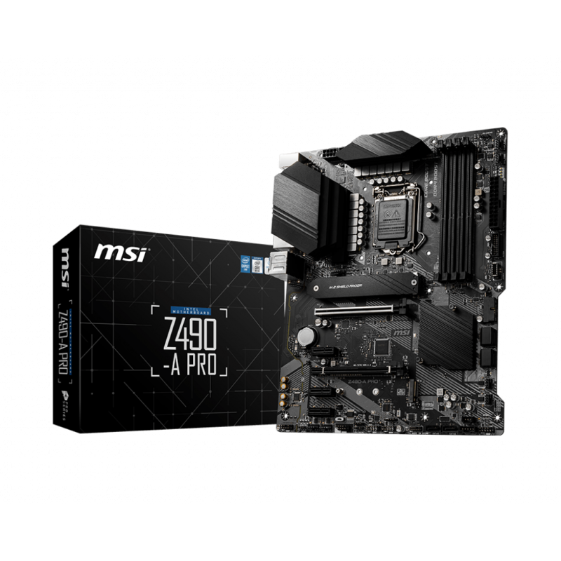 PLACA de BAZA MSI "Z490-A PRO", skt LGA 1200, ATX, Intel Z490, 4 x DDR4, max. 128 GB, 6 x SATA, 2 x M.2, 7.1, "Z490-A PRO"