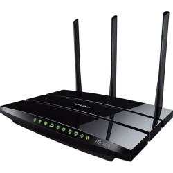 ROUTER TP-LINK wireless 1200Mbps, 4 porturi Gigabit, 3 antene externe, Dual Band AC1200 "Archer C1200" (timbru verde 2 lei)