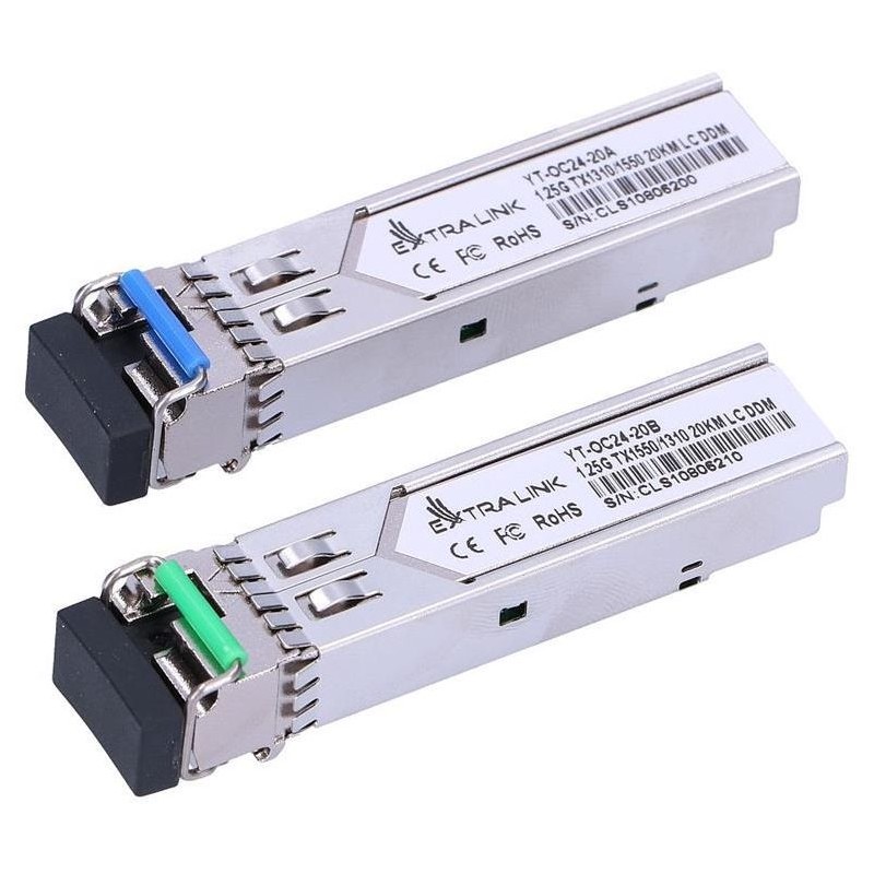 EXTRALINK EX.6204 SFP 1.25G WDM 1310/1550NM 20KM LC - PAIR - singlemode fiber, "EX.6204"