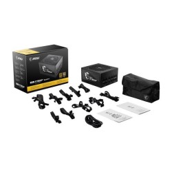 SURSA MSI, 750 W, "MPG A750GF" modulara, ATX 12V, fan 140 mm x 1, 80 Plus Gold, MB 20+4 pin x 1, CPU 4+4 pin x 2, PCI-E 6+2 pin 