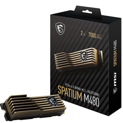 SSD MSI SPATIUM M480, 2TB, M.2, PCIe Gen4.0 x4, 3D Nand, R/W: 7000/6800 MB/s, "SPATIUM M480 PCIE 4.0 NVME M.2 2TB HS"