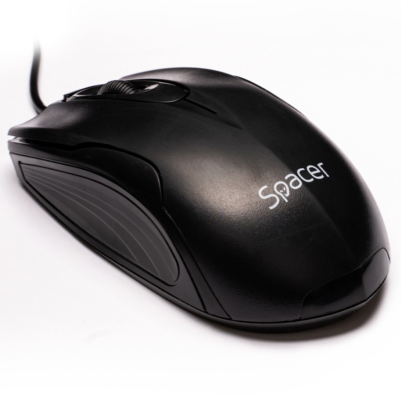 MOUSE  Spacer, PC sau NB, cu fir, USB, optic,  1200 dpi, butoane/scroll 3/1, , negru, "SPMO-M11" (timbru verde 0.18 lei)