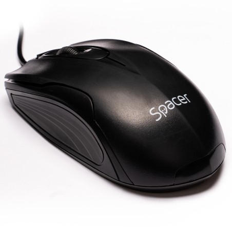 MOUSE  Spacer, PC sau NB, cu fir, USB, optic,  1200 dpi, butoane/scroll 3/1, , negru, "SPMO-M11" (timbru verde 0.18 lei)