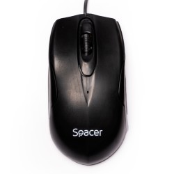 MOUSE  Spacer, PC sau NB, cu fir, USB, optic,  1200 dpi, butoane/scroll 3/1, , negru, "SPMO-M11" (timbru verde 0.18 lei)