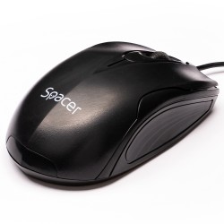 MOUSE  Spacer, PC sau NB, cu fir, USB, optic,  1200 dpi, butoane/scroll 3/1, , negru, "SPMO-M11" (timbru verde 0.18 lei)