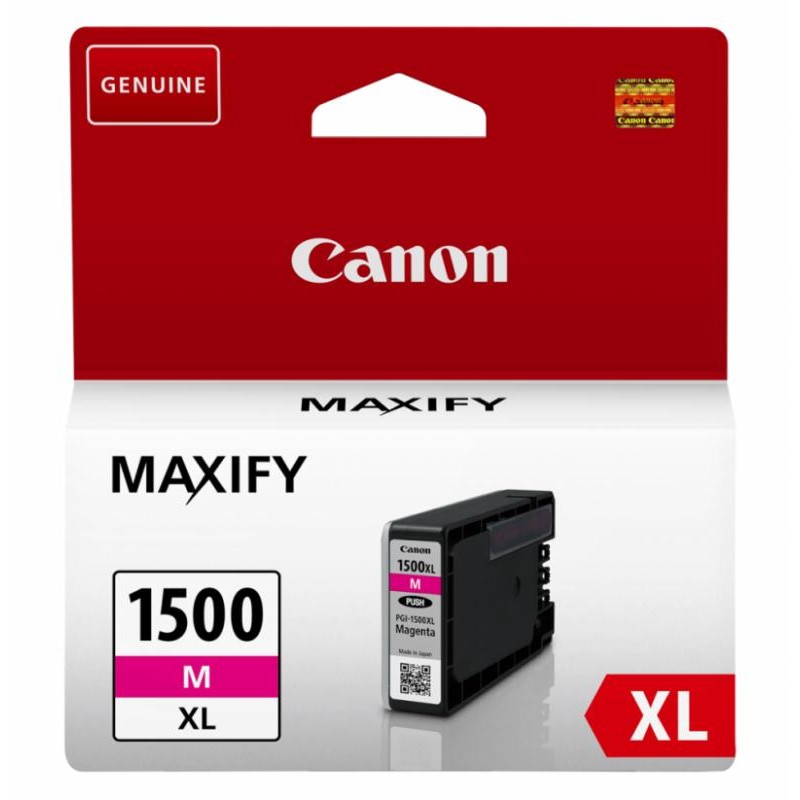 Cartus Cerneala Original Canon Magenta, PGI-1500XLM, pentru Maxify MB2050|MB2150|MB2350|MB2750, , (timbru verde 0.15 lei), "BS91